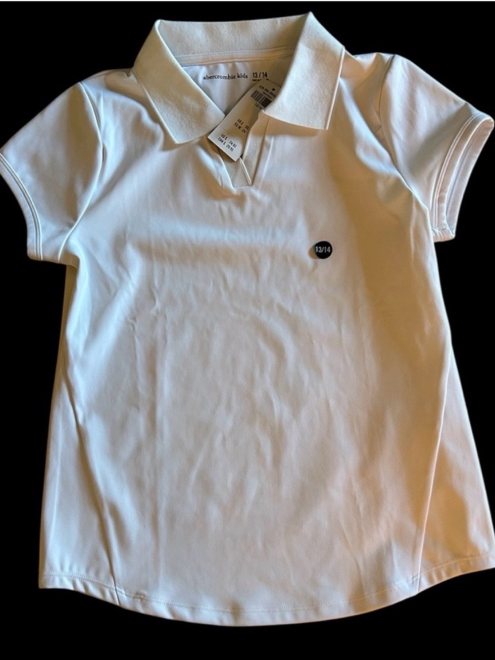 abercrombie kids Girls 13/14 White  Polo Shirt